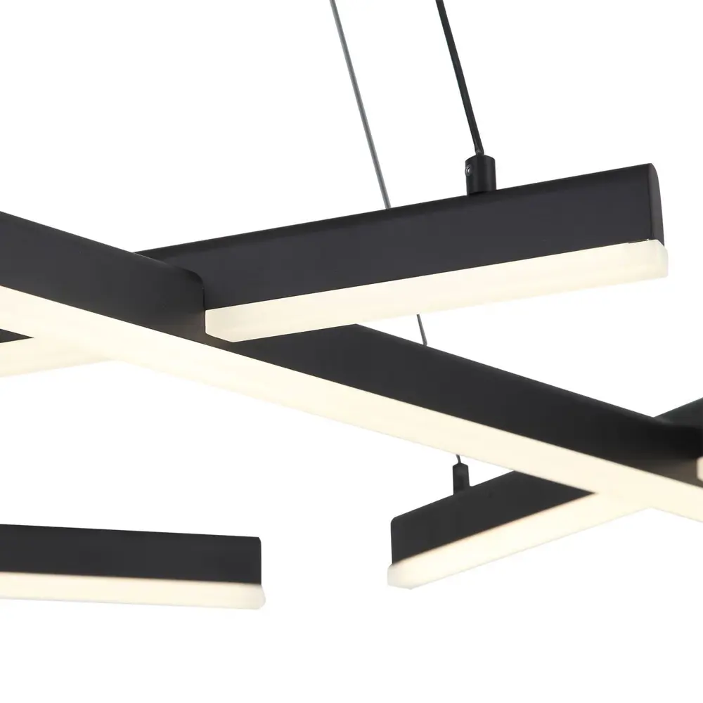 Фото 4 Светильник подвесной светодиодный ST Luce Basoni SL394.413.06 27 м² цвет черный Фото 4 Светильник подвесной светодиодный ST Luce Basoni SL394.413.06 27 м² цвет черный