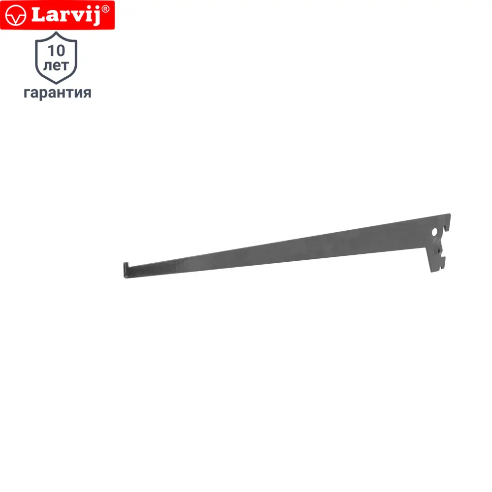 Фото Кронштейн прямой однорядный Larvij 40 см нагрузка до 55 кг цвет чёрный Фото Кронштейн прямой однорядный Larvij 40 см нагрузка до 55 кг цвет чёрный