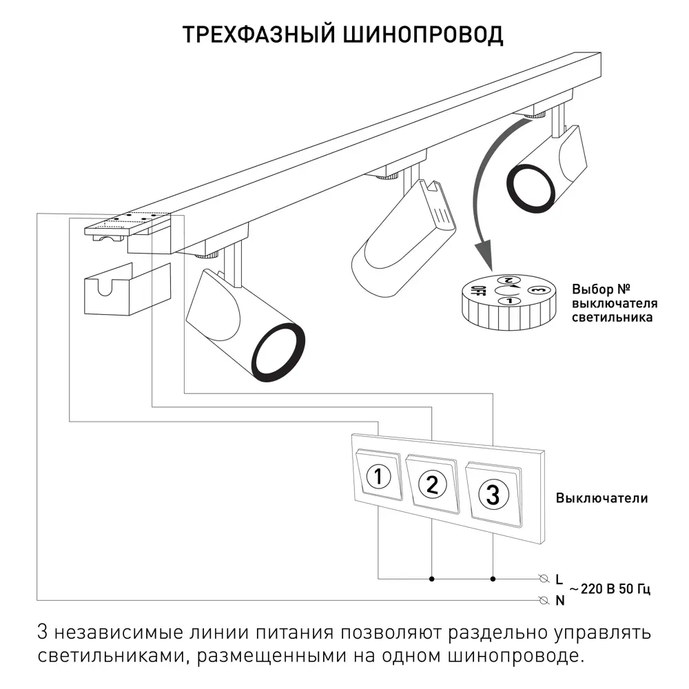 Фото 4 Шинопровод Elektrostandard трехфазный 2 м черный Фото 4 Шинопровод Elektrostandard трехфазный 2 м черный