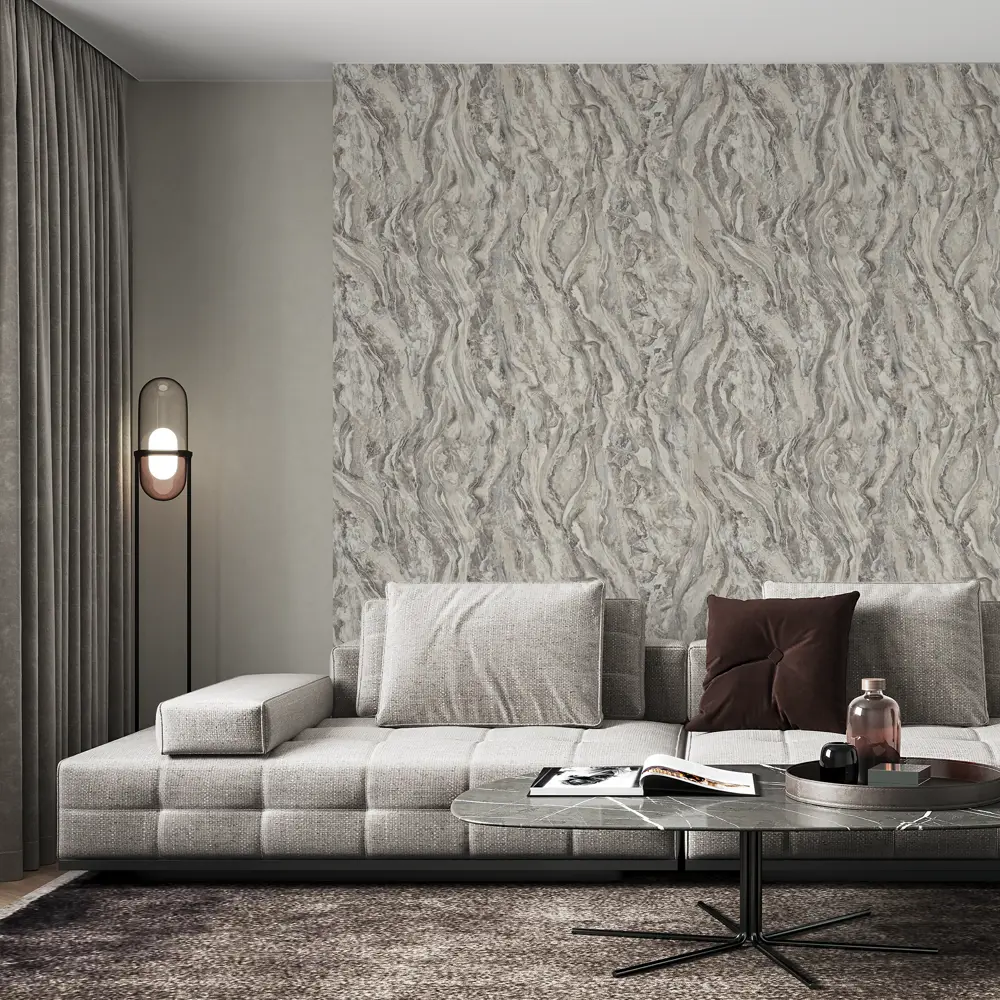 Фото 4 Обои флизелиновые Palitra Home Onyx серо-бежевые 1.06 м HC71793-42 Фото 4 Обои флизелиновые Palitra Home Onyx серо-бежевые 1.06 м HC71793-42