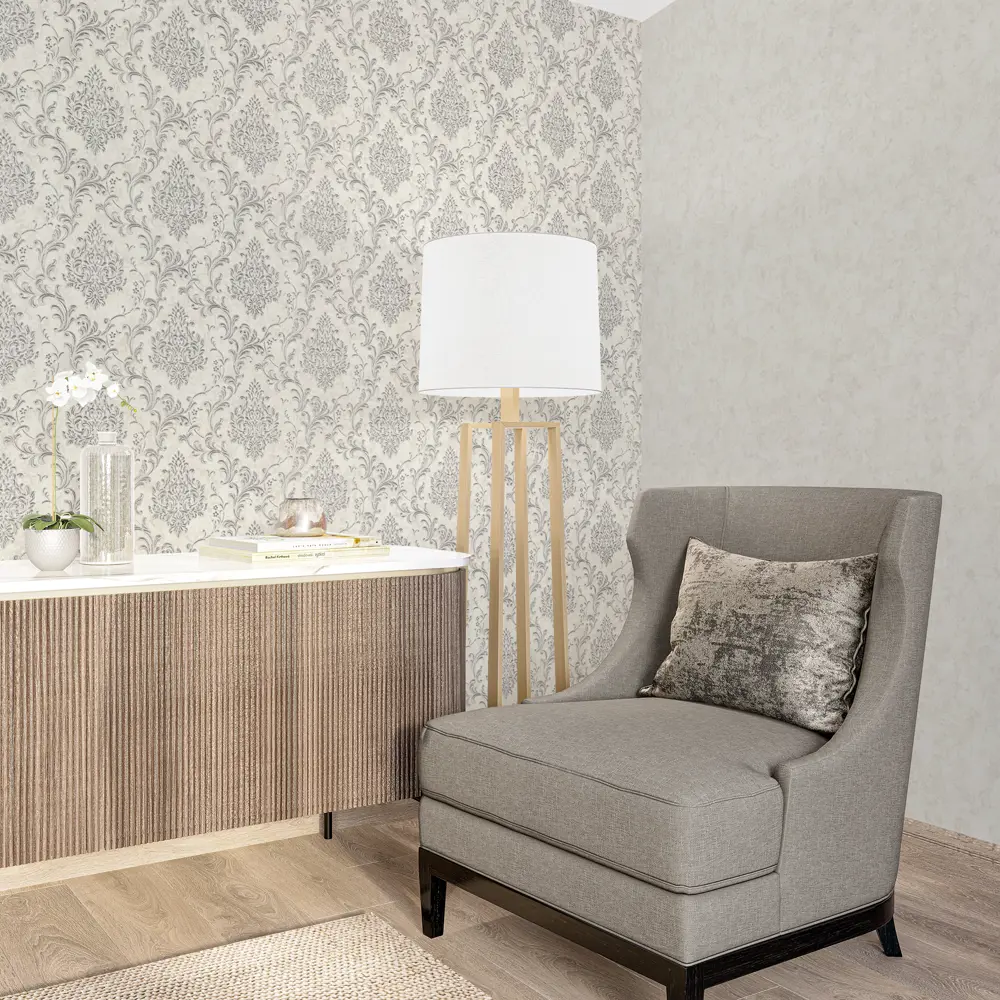 Фото 4 Обои флизелиновые Palitra Home Diamond серые 1.06 м HC71781-14 Фото 4 Обои флизелиновые Palitra Home Diamond серые 1.06 м HC71781-14