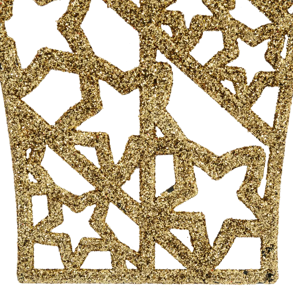 Фото 2 Елочная игрушка «Подарочек» 10 см глиттер золотой