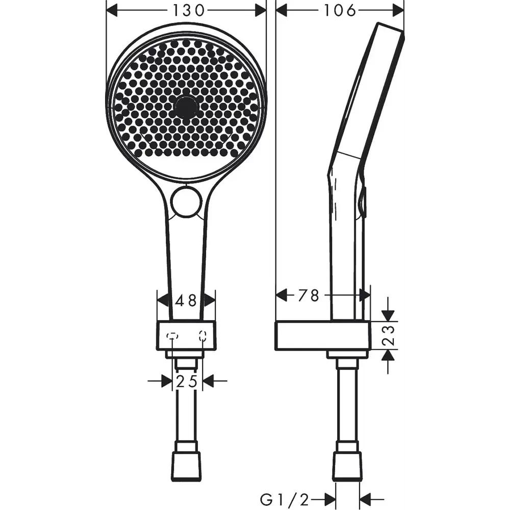 Фото 2 Душевая система Hansgrohe 130 3 jet 26851700, 25 см Матовый Белый Фото 2 Душевая система Hansgrohe 130 3 jet 26851700, 25 см Матовый Белый