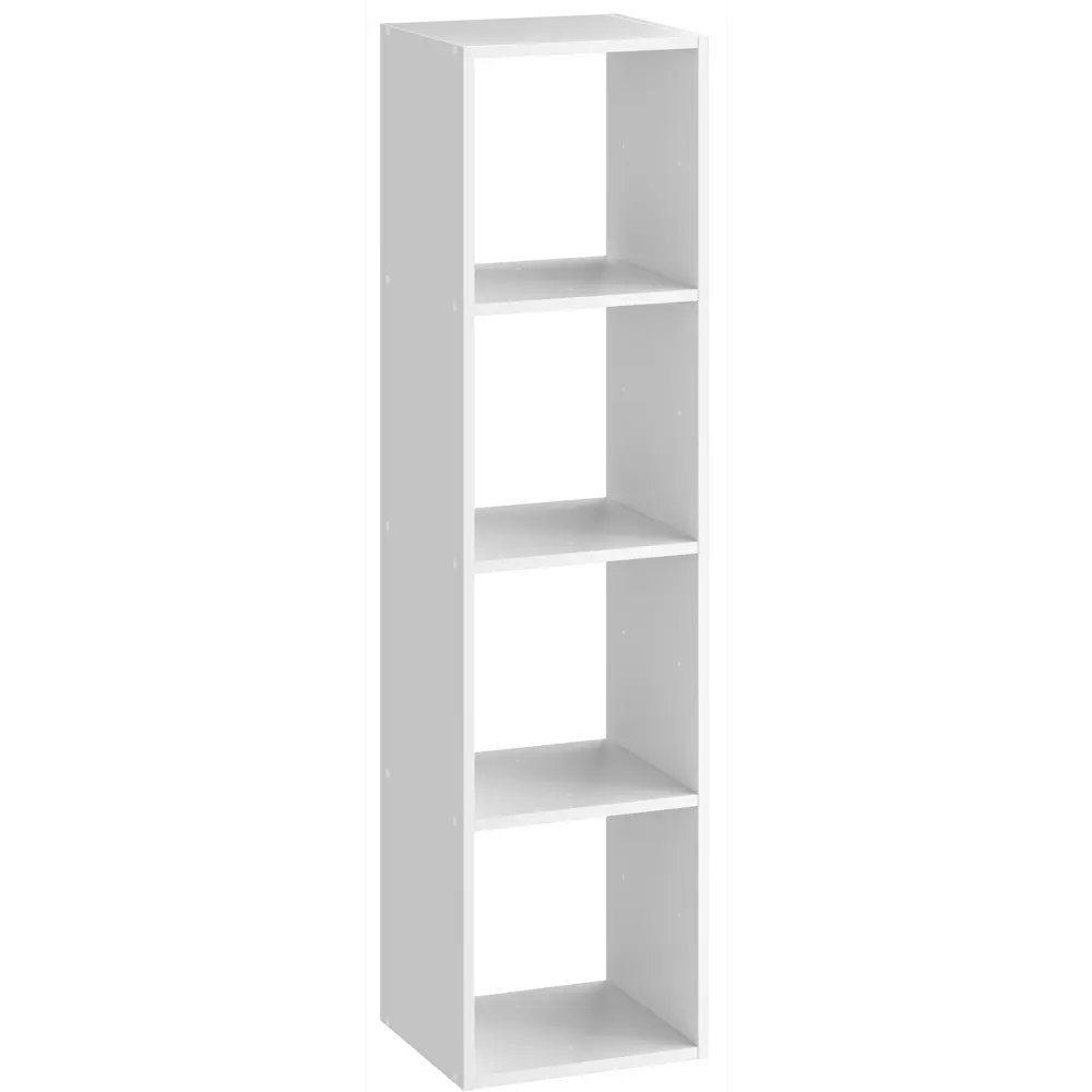 Фото Стеллаж SPACEO KUB 4К, 36х139х31,7 см, цвет белый Фото Стеллаж SPACEO KUB 4К, 36х139х31,7 см, цвет белый