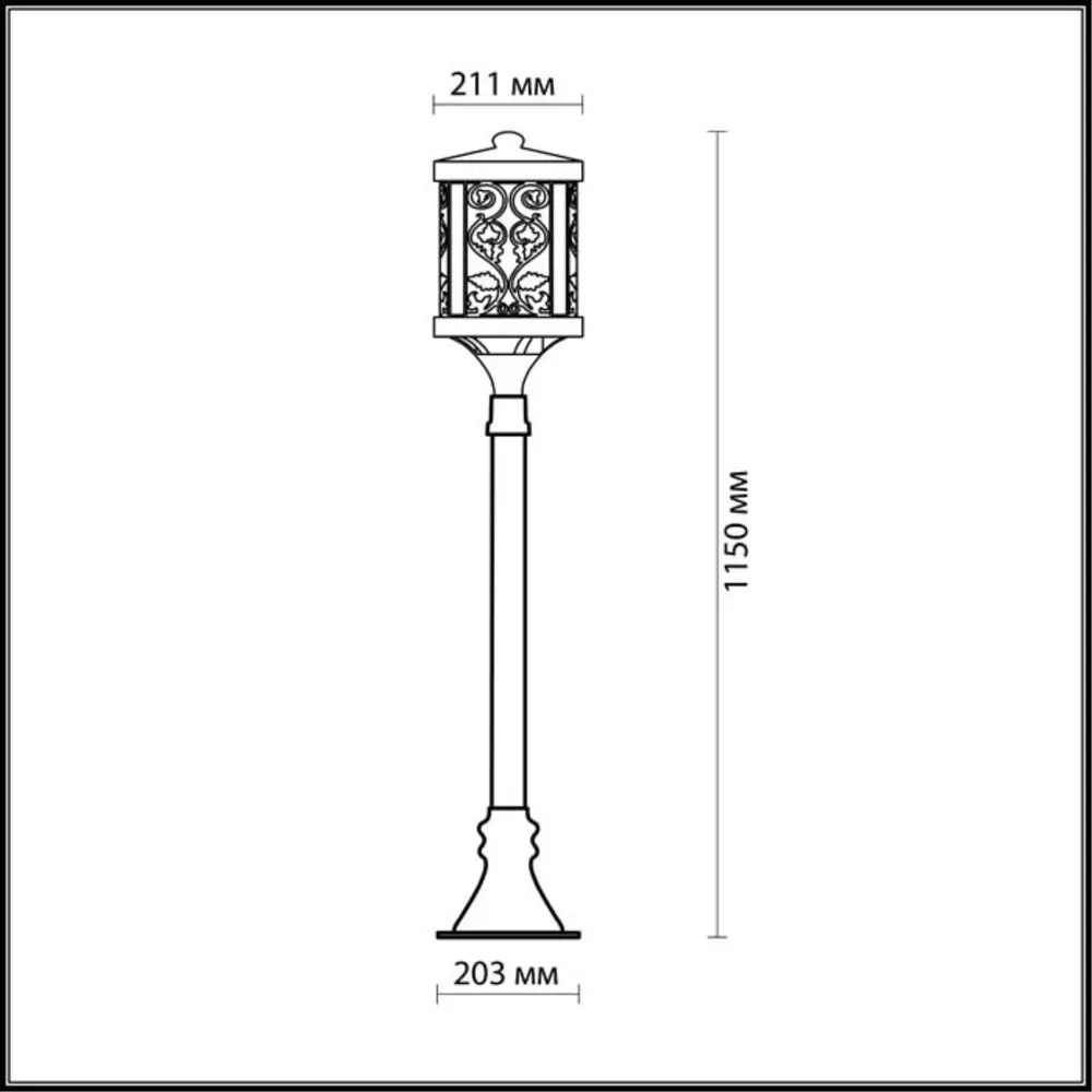 Фото 2 Уличный светильник 1x100w E27, kordi Фото 2 Уличный светильник 1x100w E27, kordi