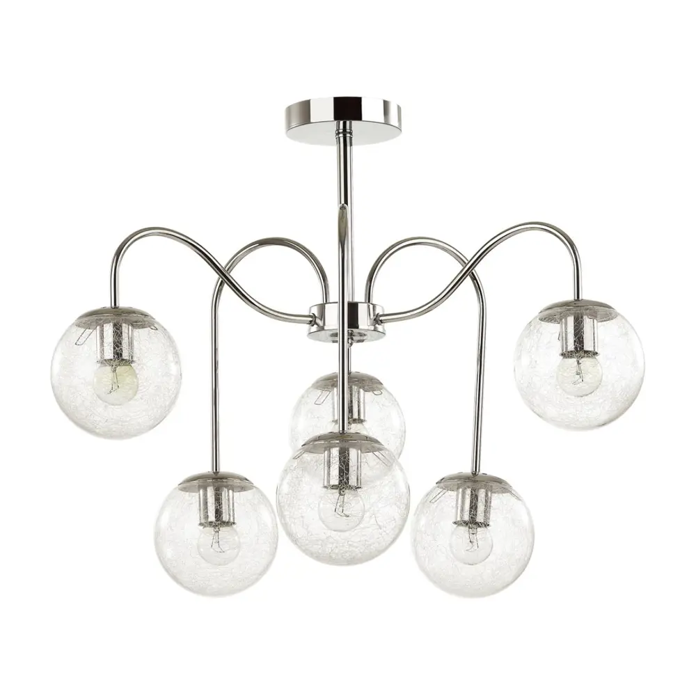 Фото Люстра потолочная «Darcy» 4551/6C 6 ламп 18 м² цвет хром Фото Люстра потолочная «Darcy» 4551/6C 6 ламп 18 м² цвет хром