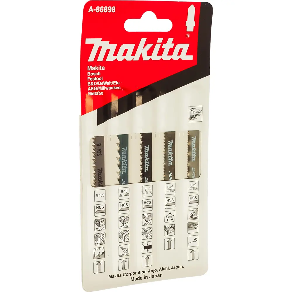 Фото 2 Набор Makita В10S, В13, В16, В22, В23 по дереву, металлу и пластику 171х88х4 мм, 5 шт. Фото 2 Набор Makita В10S, В13, В16, В22, В23 по дереву, металлу и пластику 171х88х4 мм, 5 шт.