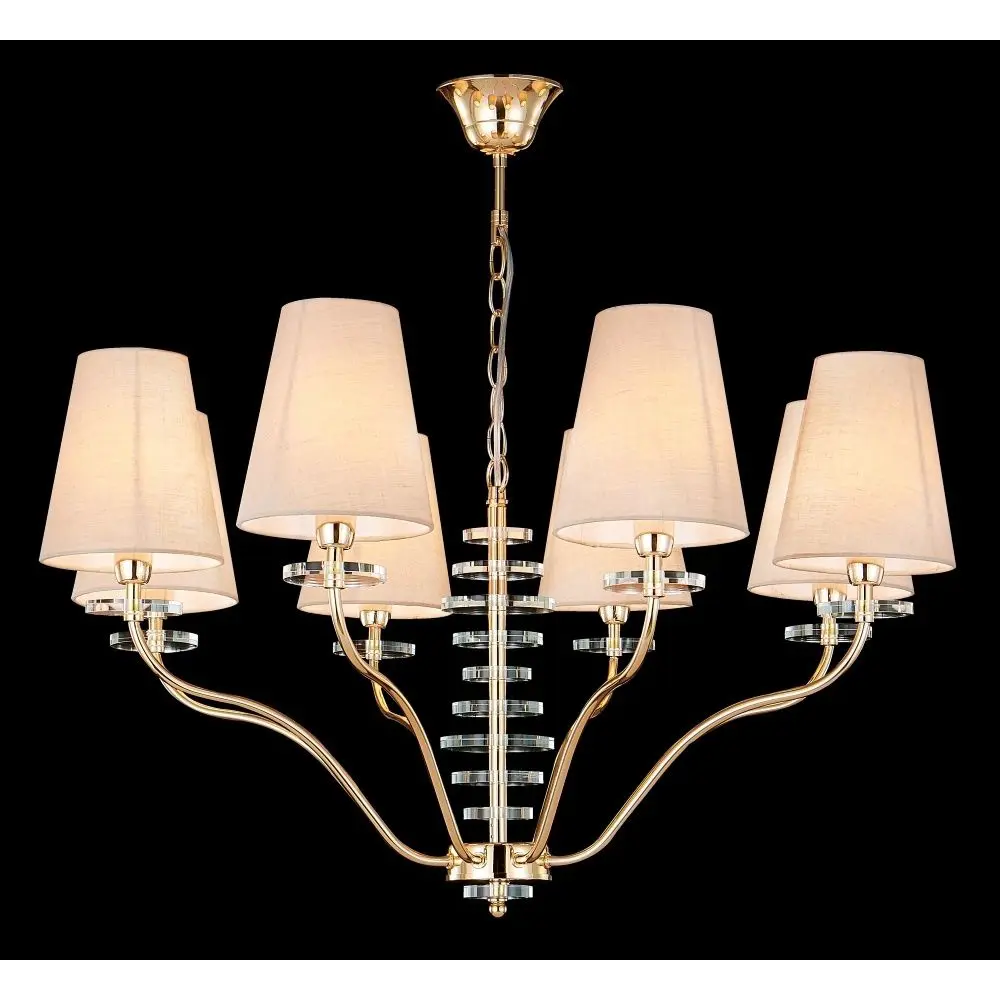 Фото 2 Люстра подвесная CRYSTAL LUX ARMANDO SP8 GOLD 8 ламп цвет золотой Фото 2 Люстра подвесная CRYSTAL LUX ARMANDO SP8 GOLD 8 ламп цвет золотой