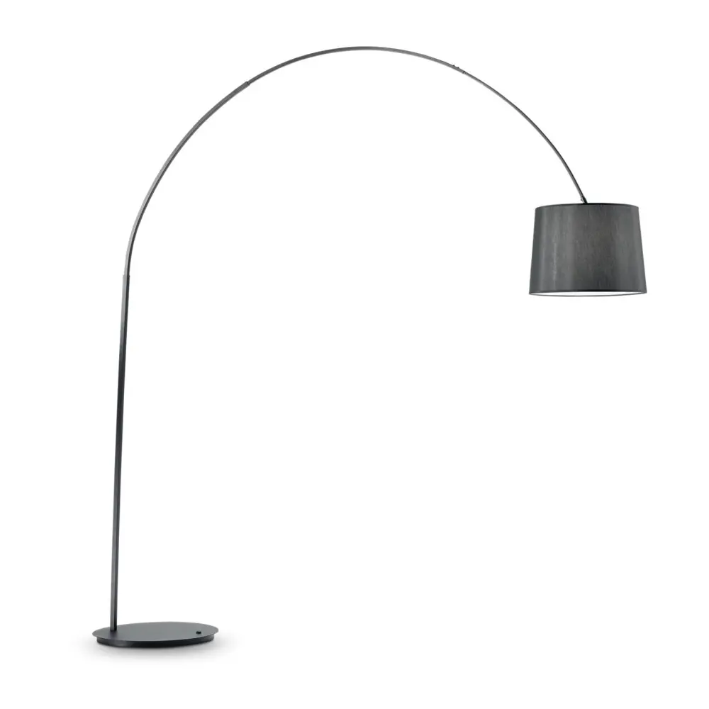 Фото Светильник напольный Ideal Lux Dorsale Total Black, 091983, 60W, E27 Фото Светильник напольный Ideal Lux Dorsale Total Black, 091983, 60W, E27