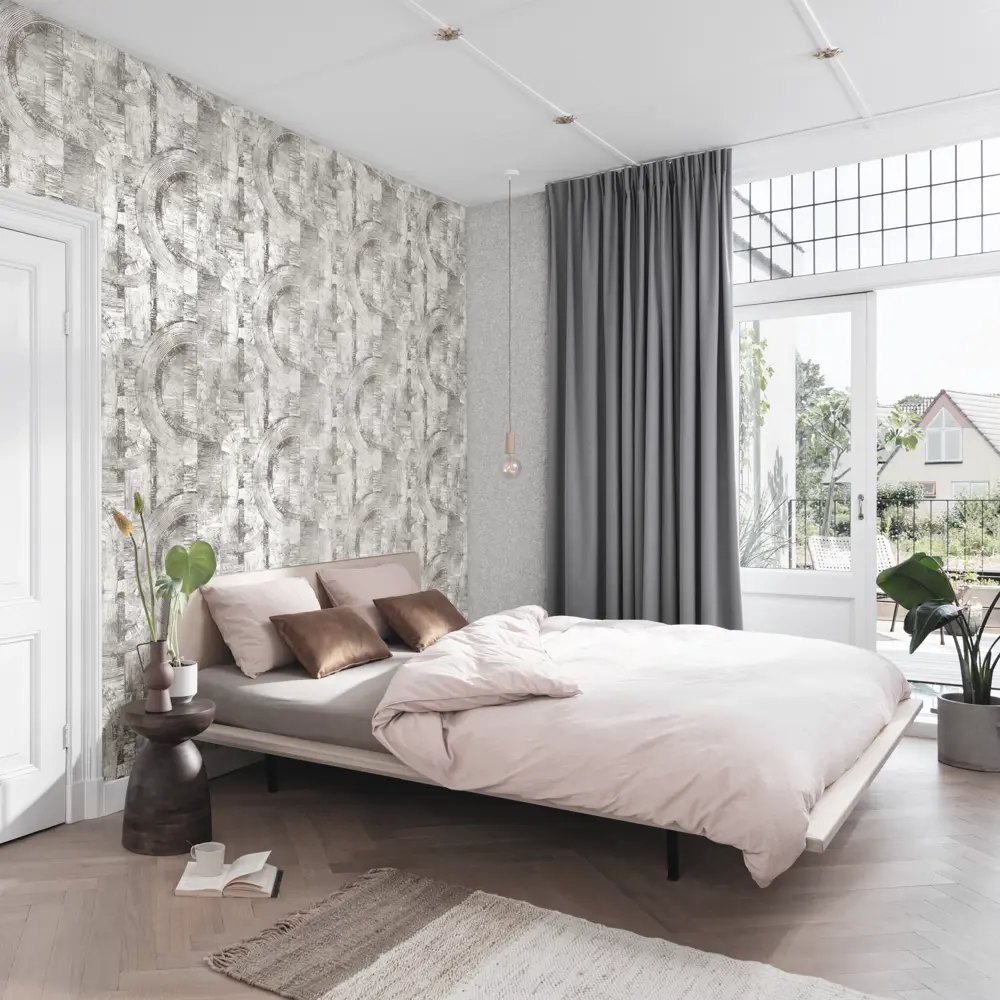 Фото 4 Обои флизелиновые Rasch Compos графитовые 1.06 м R973716