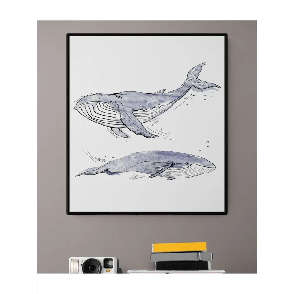 Фото Постер ПростоПостер Усатый кит 40x50 см в раме Фото Постер ПростоПостер Усатый кит 40x50 см в раме