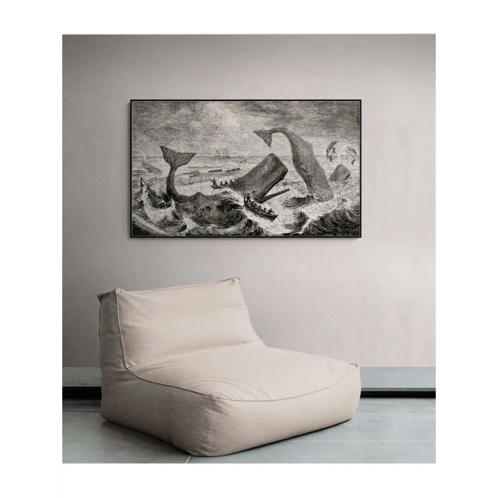 Фото Постер ПростоПостер Бои китов 50x70 см в раме Фото Постер ПростоПостер Бои китов 50x70 см в раме