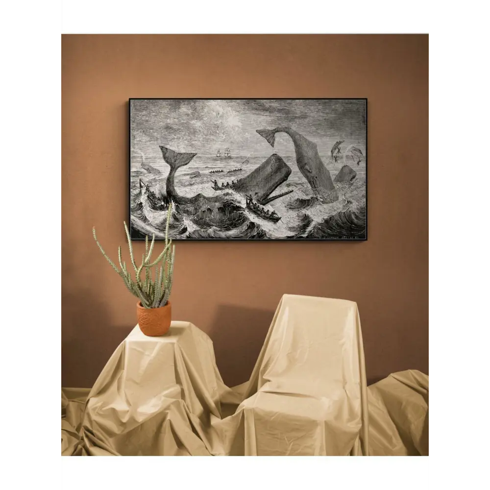 Фото 2 Постер ПростоПостер Бои китов 50x70 см в раме Фото 2 Постер ПростоПостер Бои китов 50x70 см в раме
