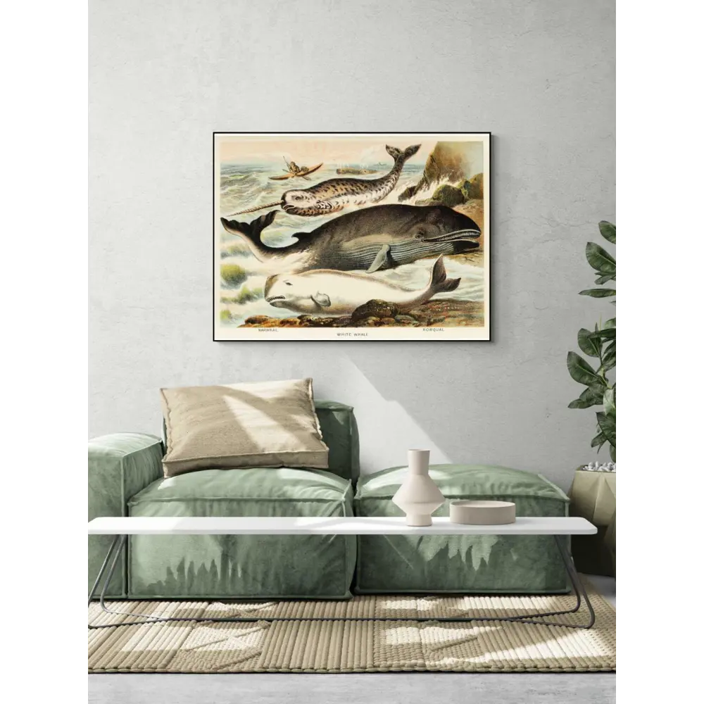 Фото 2 Постер ПростоПостер Белый кит 60x90 см в раме Фото 2 Постер ПростоПостер Белый кит 60x90 см в раме
