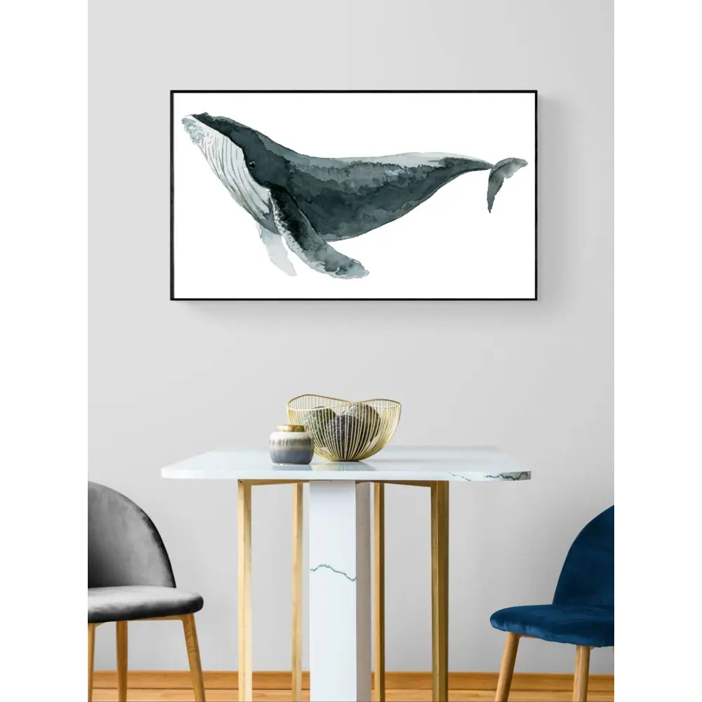 Фото Постер ПростоПостер Акварельный кит 90x120 см в подарочном тубусе без рамы