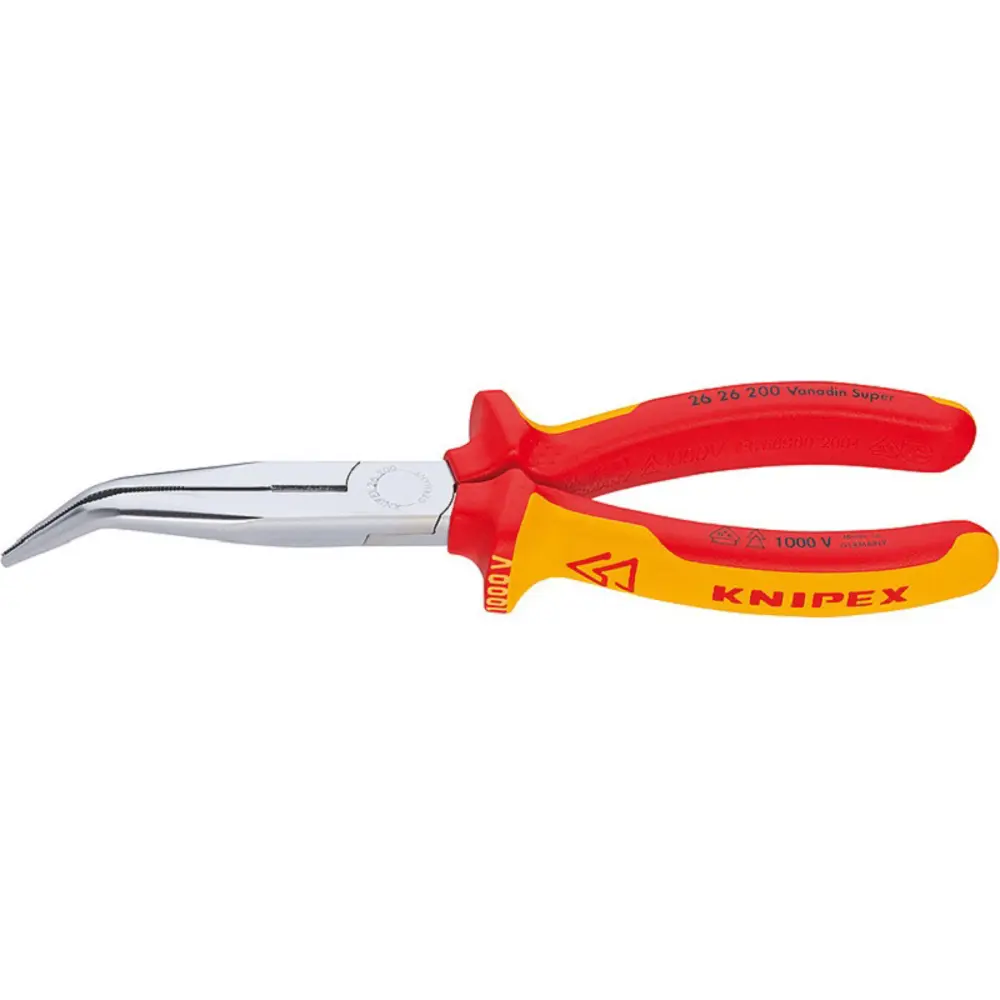 Фото Длинногубцы с резцом Knipex KN-2626200 1000 В 200 мм Фото Длинногубцы с резцом Knipex KN-2626200 1000 В 200 мм