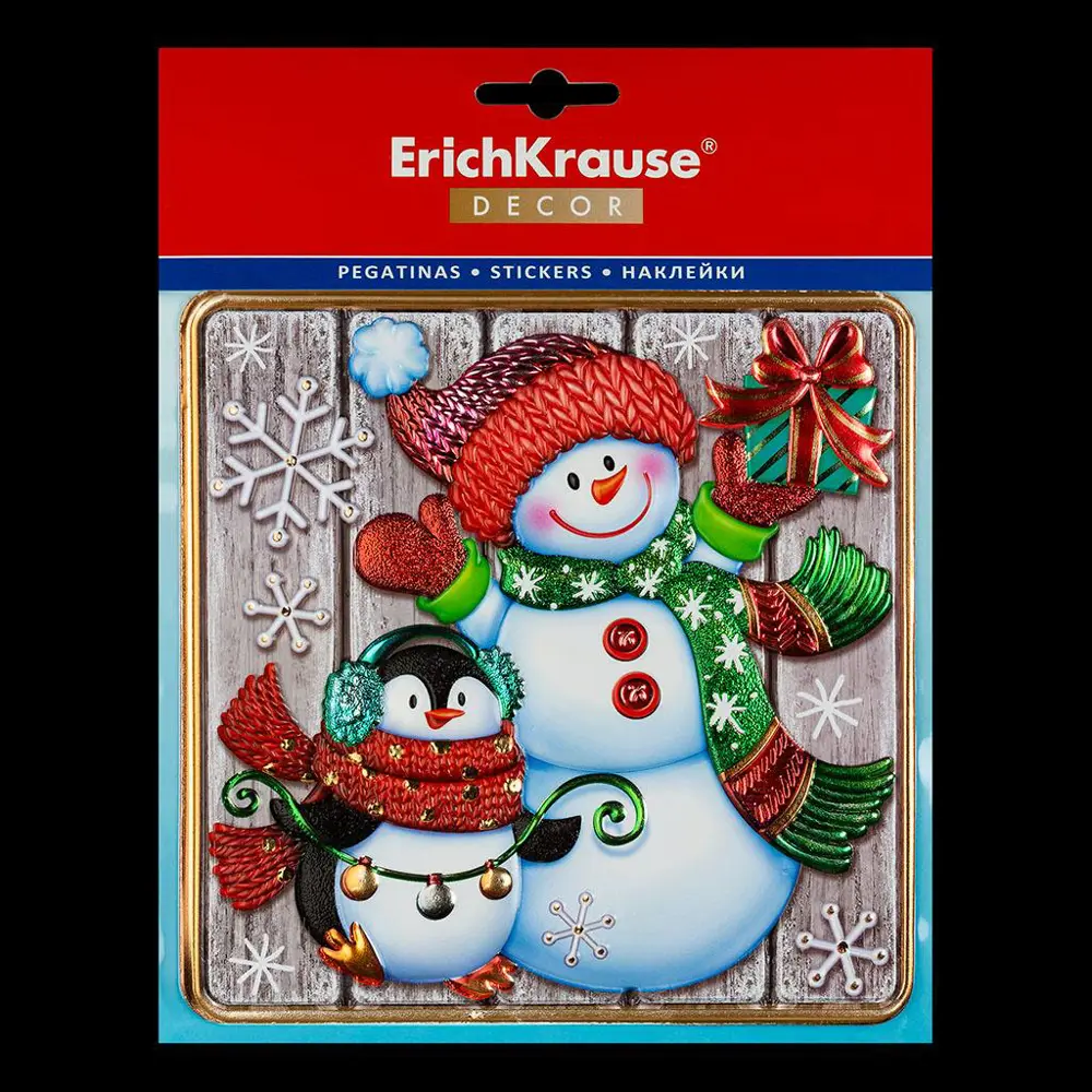 Фото Рождественские наклейки ErichKrause® Decor 46712 23см Разноцветный Фото Рождественские наклейки ErichKrause® Decor 46712 23см Разноцветный