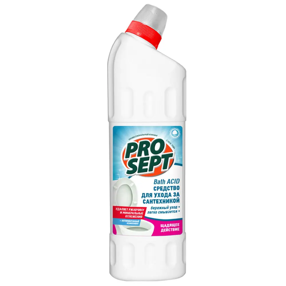 Фото Средство Prosept Bath Acid для удаления ржавчины и минеральных отложений 1 л Фото Средство Prosept Bath Acid для удаления ржавчины и минеральных отложений 1 л