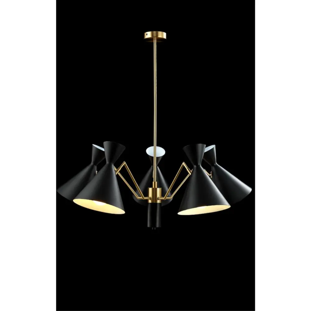 Фото 2 Светильник потолочный Crystal Lux JOVEN JOVEN SP5 GOLD/BLACK 5 ламп 16 м² цвет золото Фото 2 Светильник потолочный Crystal Lux JOVEN JOVEN SP5 GOLD/BLACK 5 ламп 16 м² цвет золото