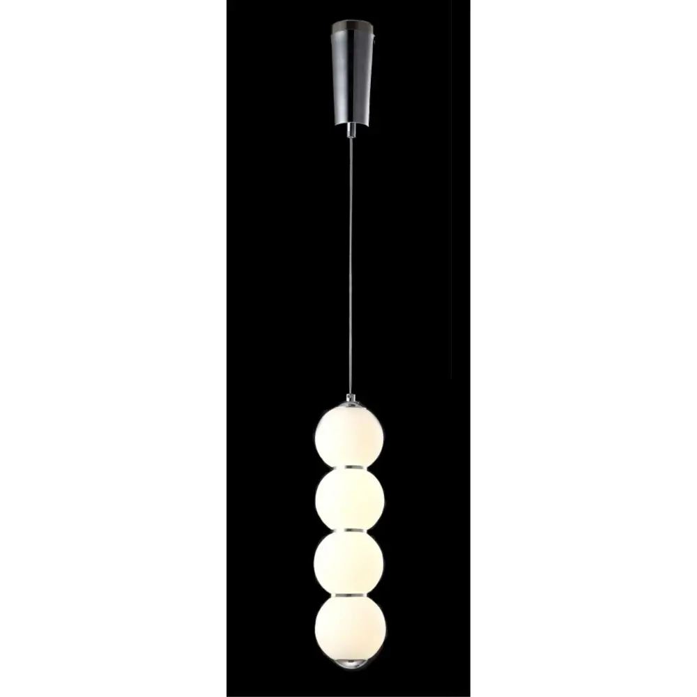 Фото 2 Светильник подвесной светодиодный Crystal Lux DESI DESI SP4 CHROME/WHITE 6 м² теплый белый свет цвет хром