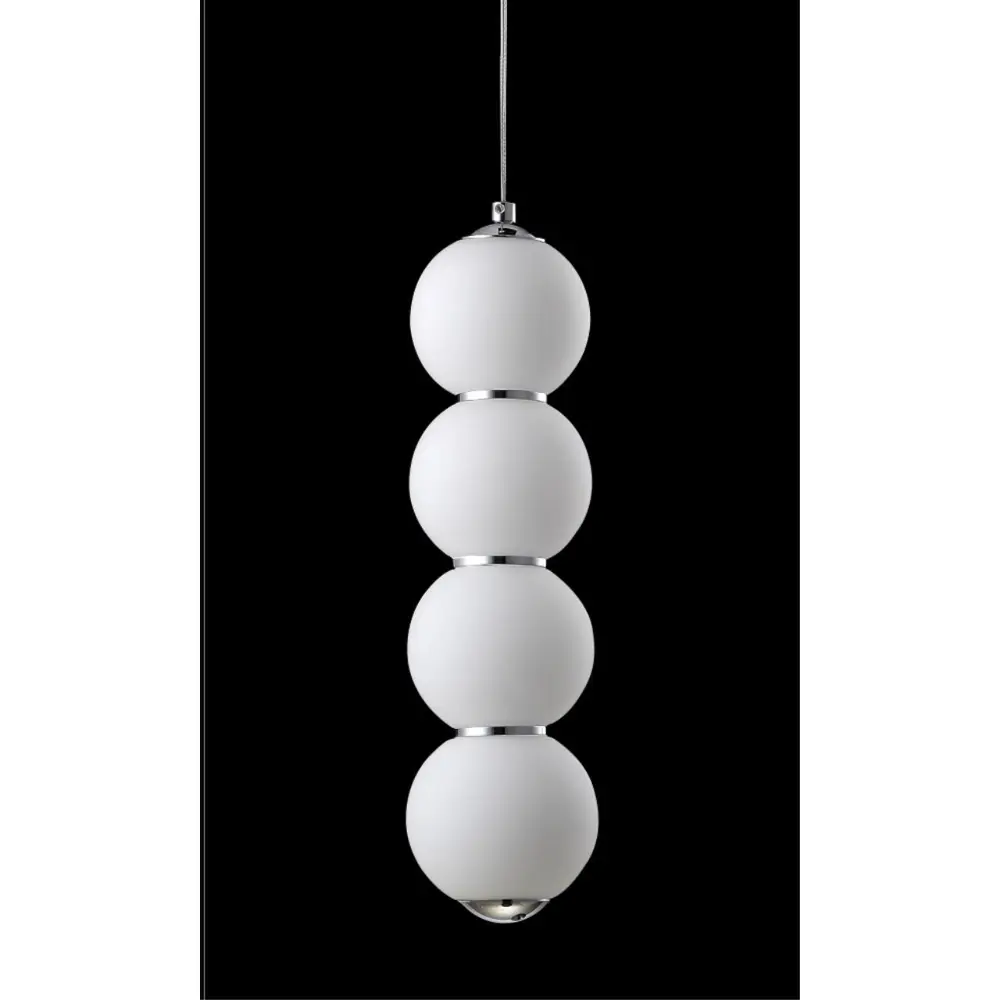Фото 3 Светильник подвесной светодиодный Crystal Lux DESI DESI SP4 CHROME/WHITE 6 м² теплый белый свет цвет хром
