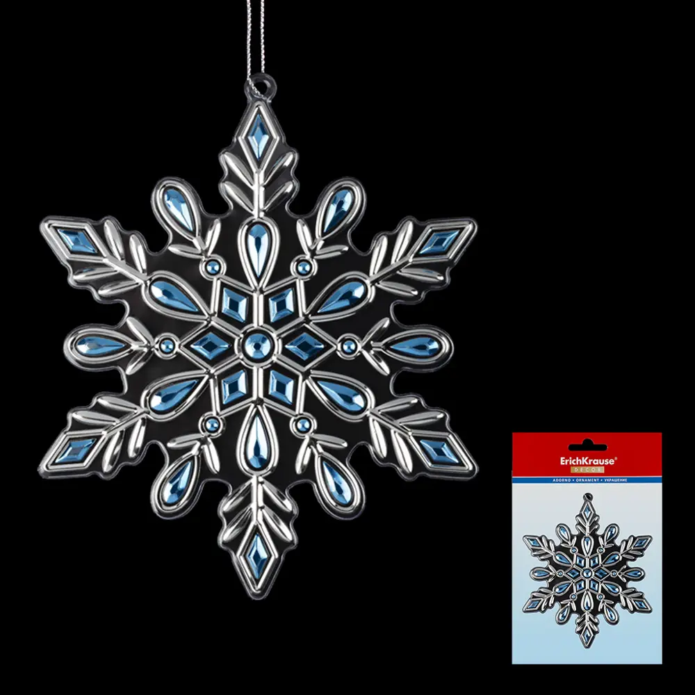 Фото Ёлочная игрушка ErichKrause® Decor 49590, 21x1см 1шт Разноцветный Фото Ёлочная игрушка ErichKrause® Decor 49590, 21x1см 1шт Разноцветный