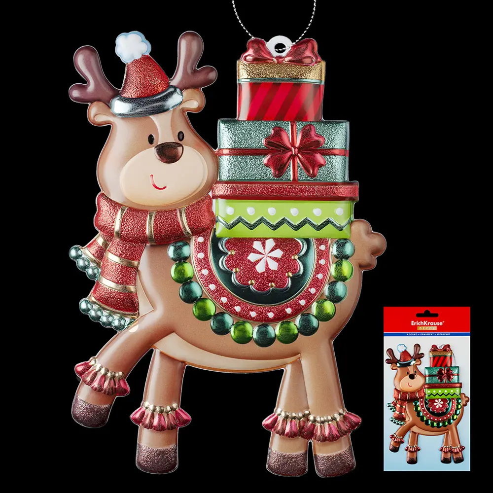 Фото Ёлочная игрушка ErichKrause® Decor 49587, 23x1см 1шт Разноцветный Фото Ёлочная игрушка ErichKrause® Decor 49587, 23x1см 1шт Разноцветный