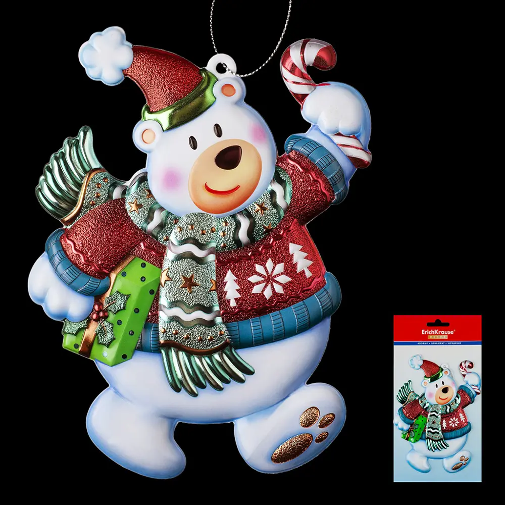 Фото Ёлочная игрушка ErichKrause® Decor 49584, 23x1см 1шт Разноцветный Фото Ёлочная игрушка ErichKrause® Decor 49584, 23x1см 1шт Разноцветный