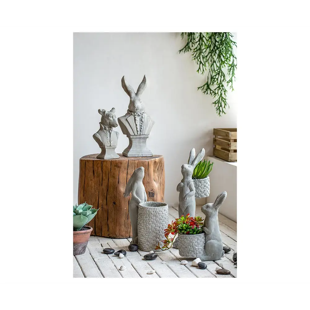 Фото 3 Садовые фигуры Glasar D8828, Кашпо, горшки для цветов, лейки 50x14.5см Серый/Серебристый Фото 3 Садовые фигуры Glasar D8828, Кашпо, горшки для цветов, лейки 50x14.5см Серый/Серебристый