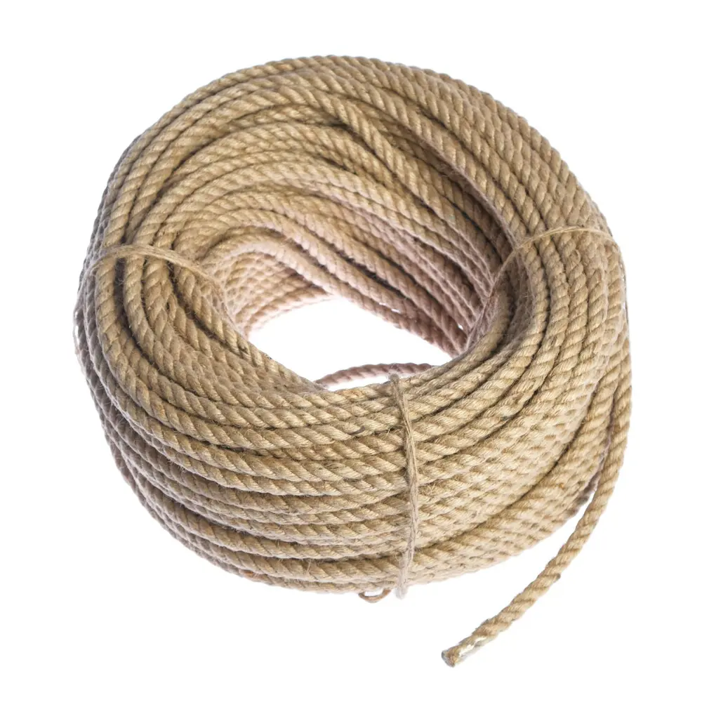 Фото Канат пеньковый кручёный 12 мм, катушка (90 м) Фото Канат пеньковый кручёный 12 мм, катушка (90 м)