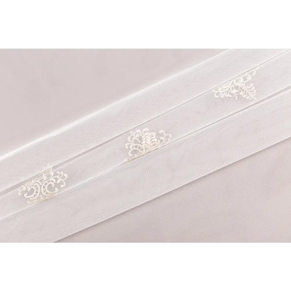 Фото 4 Тюль Элен YML1134 на шторной ленте 250x400 см, цвет капучино