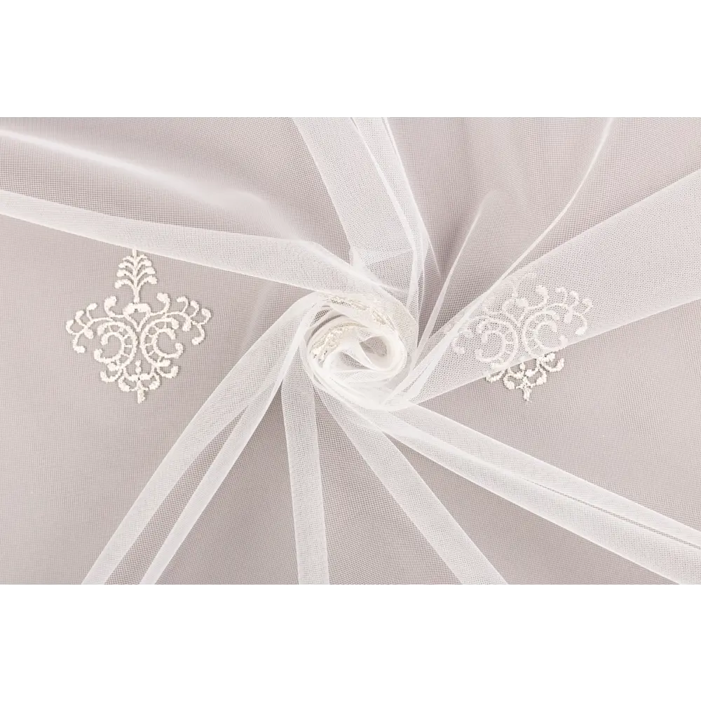 Фото 5 Тюль Элен YML1134 на шторной ленте 250x400 см, цвет капучино
