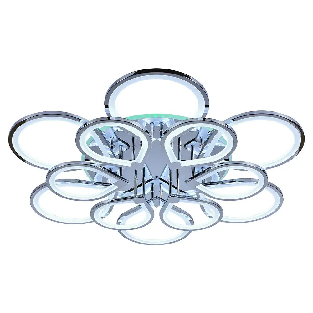 Фото Светодиодная люстра Profit Light 8000/6+6 CHR 372W+15W RGB, Фото Светодиодная люстра Profit Light 8000/6+6 CHR 372W+15W RGB,