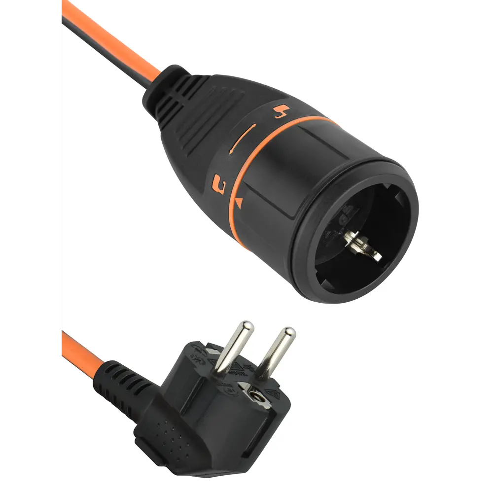 Фото 2 Удлинитель-шнур Electraline Electralock 1 розетка с заземлением 3x1.5 мм 10 м 3580 Вт цвет оранжевый/черный Фото 2 Удлинитель-шнур Electraline Electralock 1 розетка с заземлением 3x1.5 мм 10 м 3580 Вт цвет оранжевый/черный