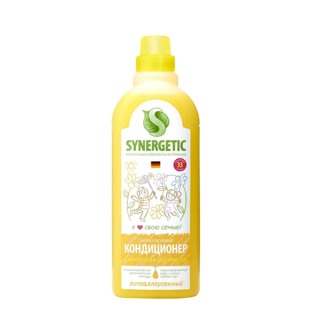 Фото Кондиционер для белья Synergetic цветочная фантазия 1л Фото Кондиционер для белья Synergetic цветочная фантазия 1л