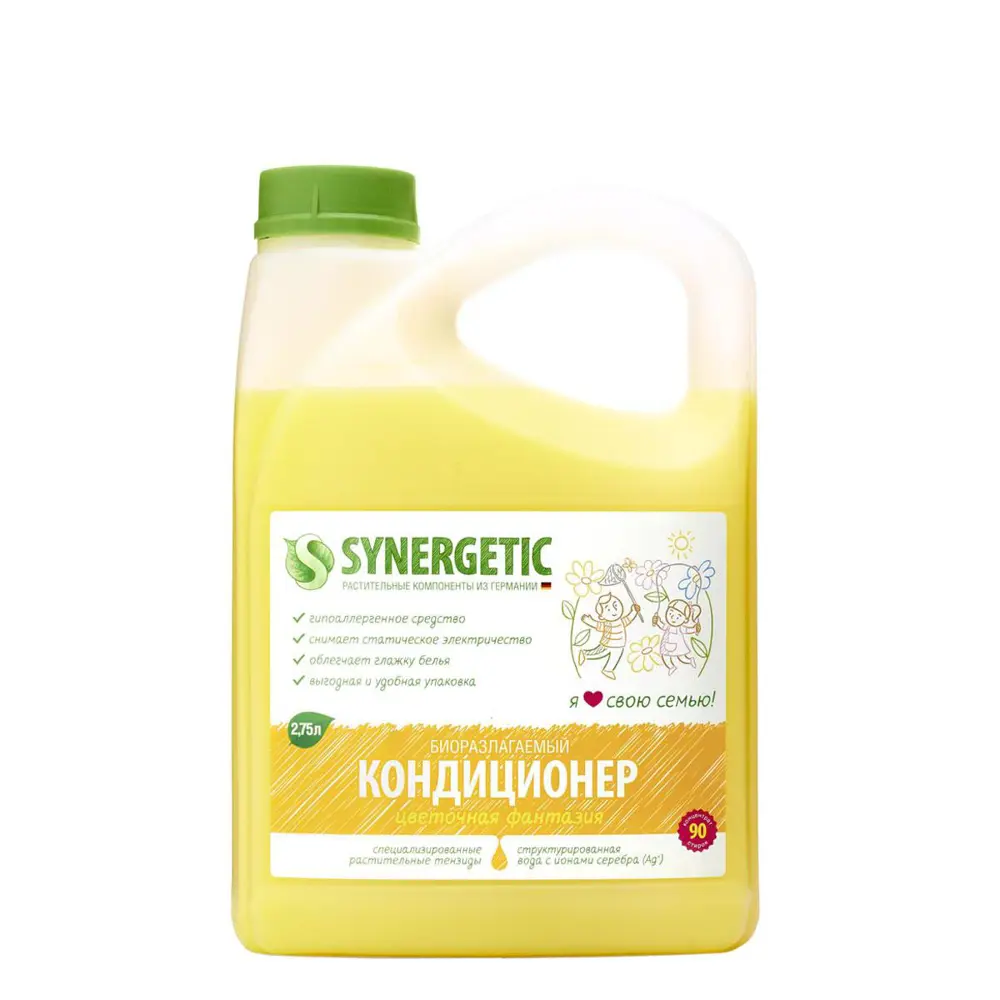 Фото Кондиционер для белья Synergetic цветочная фантазия 2.75л Фото Кондиционер для белья Synergetic цветочная фантазия 2.75л