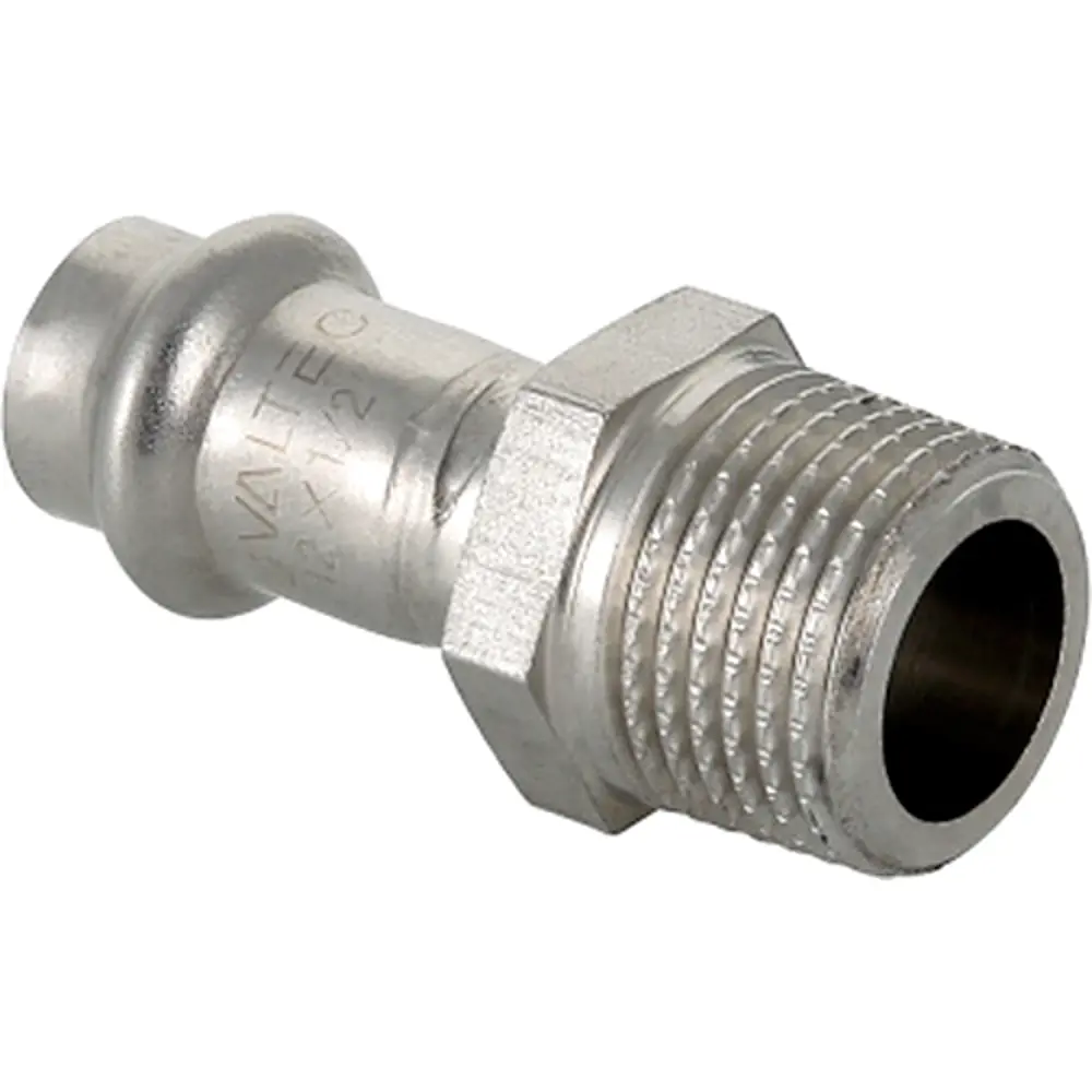 Фото Соединитель Valtec наружная резьба 22x1/2" мм нержавеющая сталь Фото Соединитель Valtec наружная резьба 22x1/2" мм нержавеющая сталь