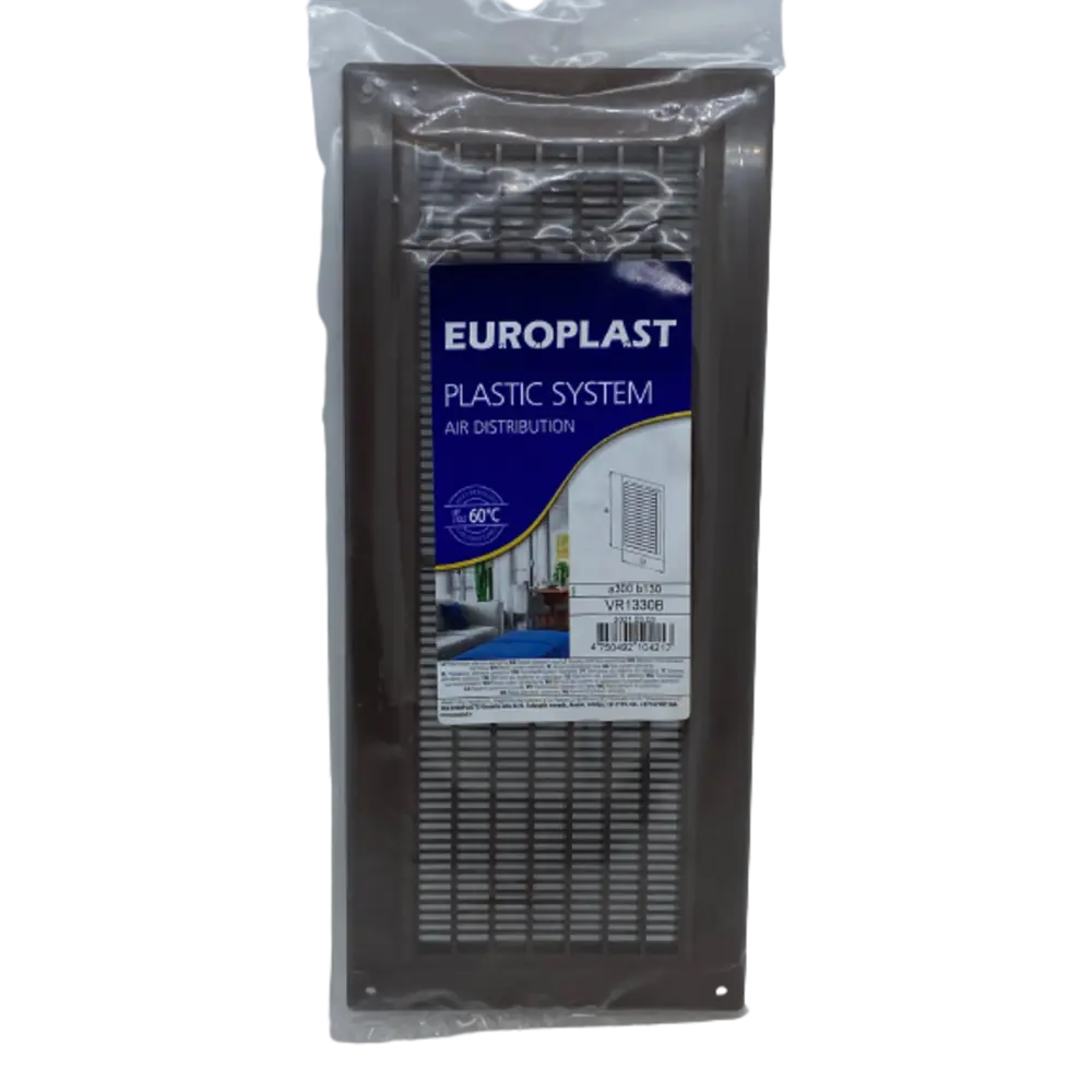 Фото 2 Решётка вентиляционная Europlast VR1330B 130x300 мм пластик цвет коричневый Фото 2 Решётка вентиляционная Europlast VR1330B 130x300 мм пластик цвет коричневый