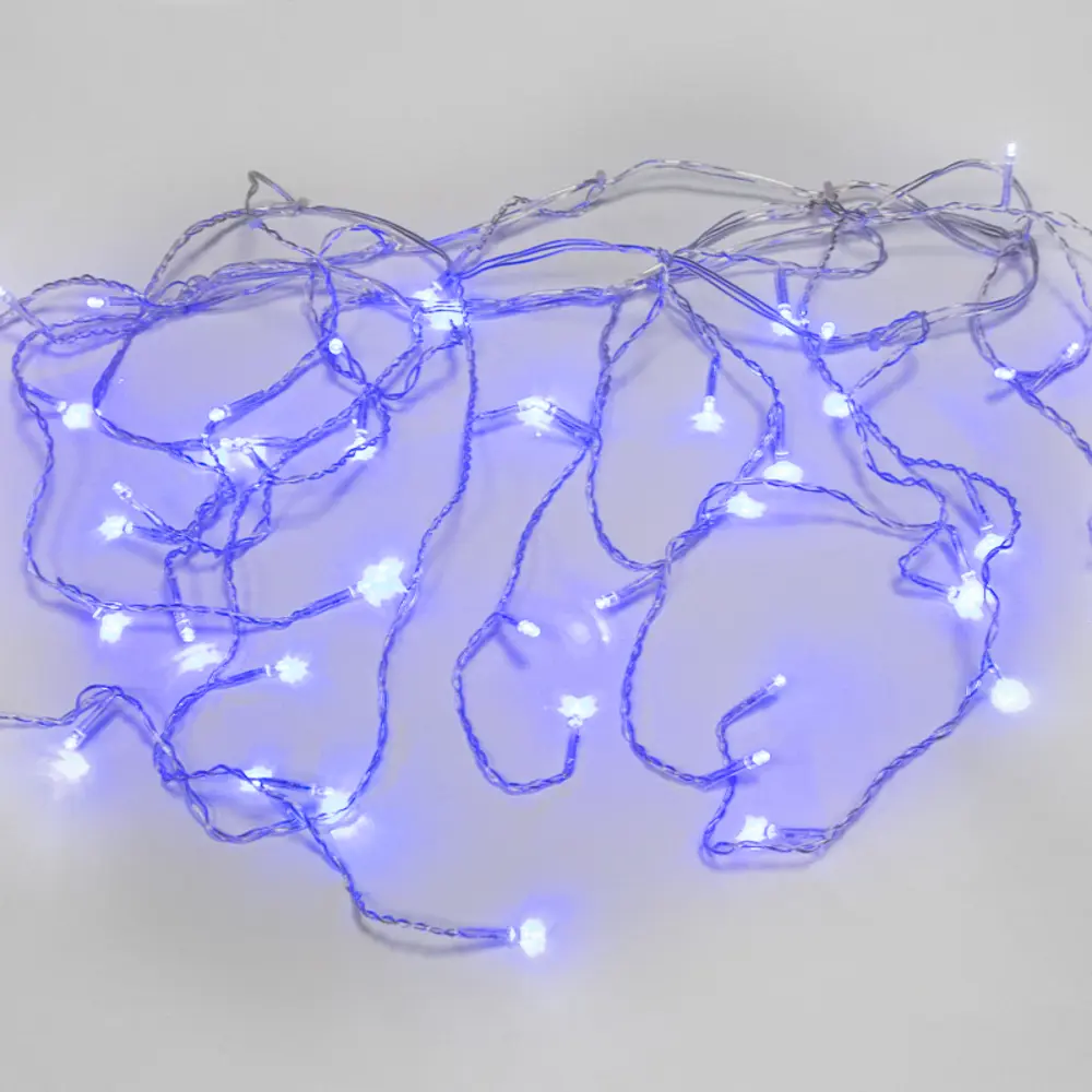 Фото 2 Гирлянда светодиодная Айсикл 1.8x0.5 м 48 LED цвет синий Фото 2 Гирлянда светодиодная Айсикл 1.8x0.5 м 48 LED цвет синий