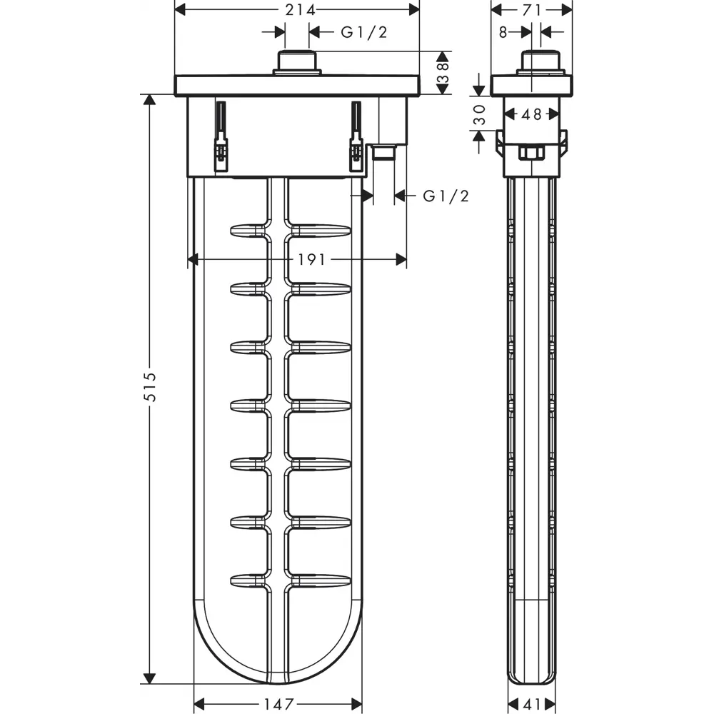 Фото 2 Внешняя часть для монтажа на край ванны Hansgrohe sBox 28020000 Фото 2 Внешняя часть для монтажа на край ванны Hansgrohe sBox 28020000