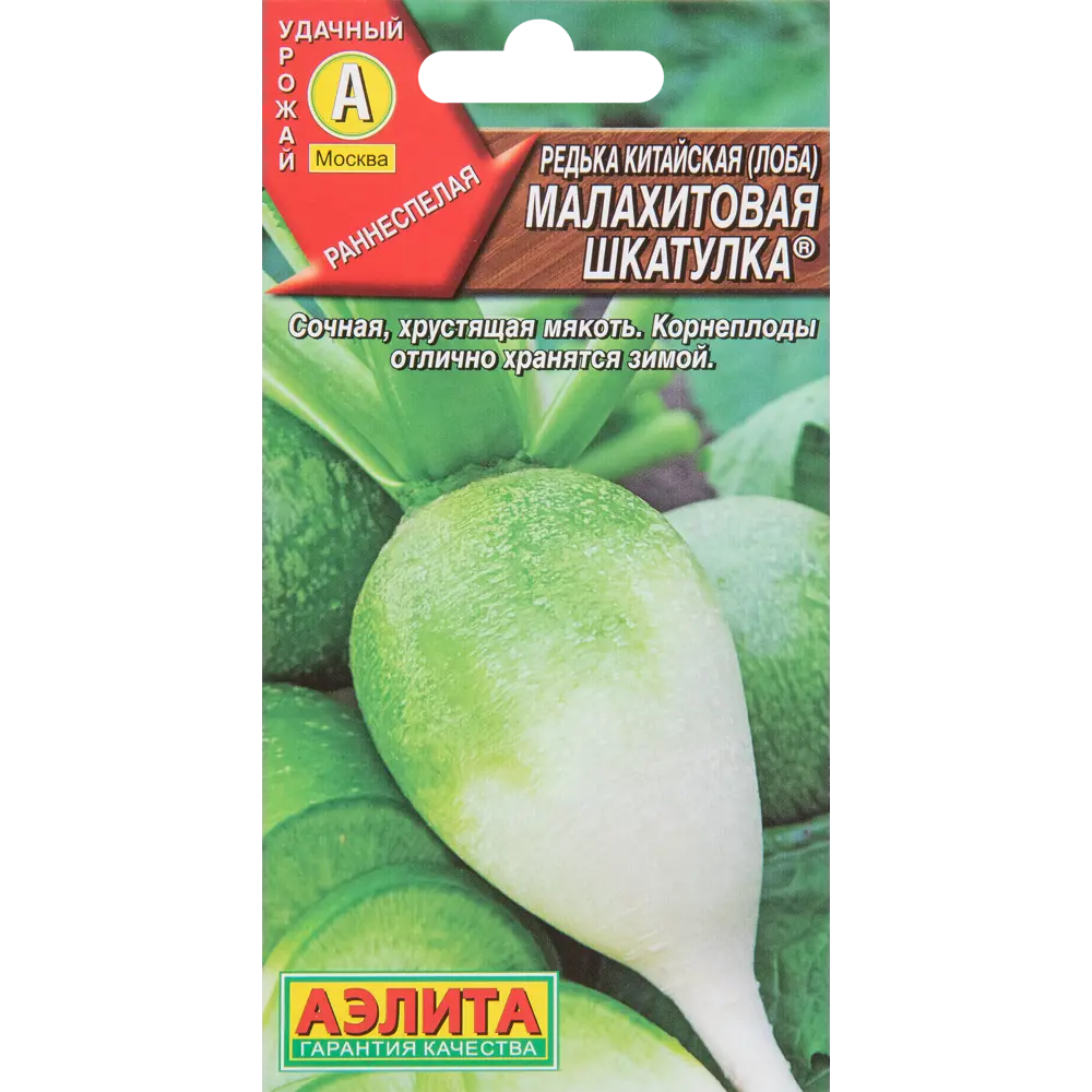 Фото Редька китайская Малахитовая шкатулка 1 г Фото Редька китайская Малахитовая шкатулка 1 г