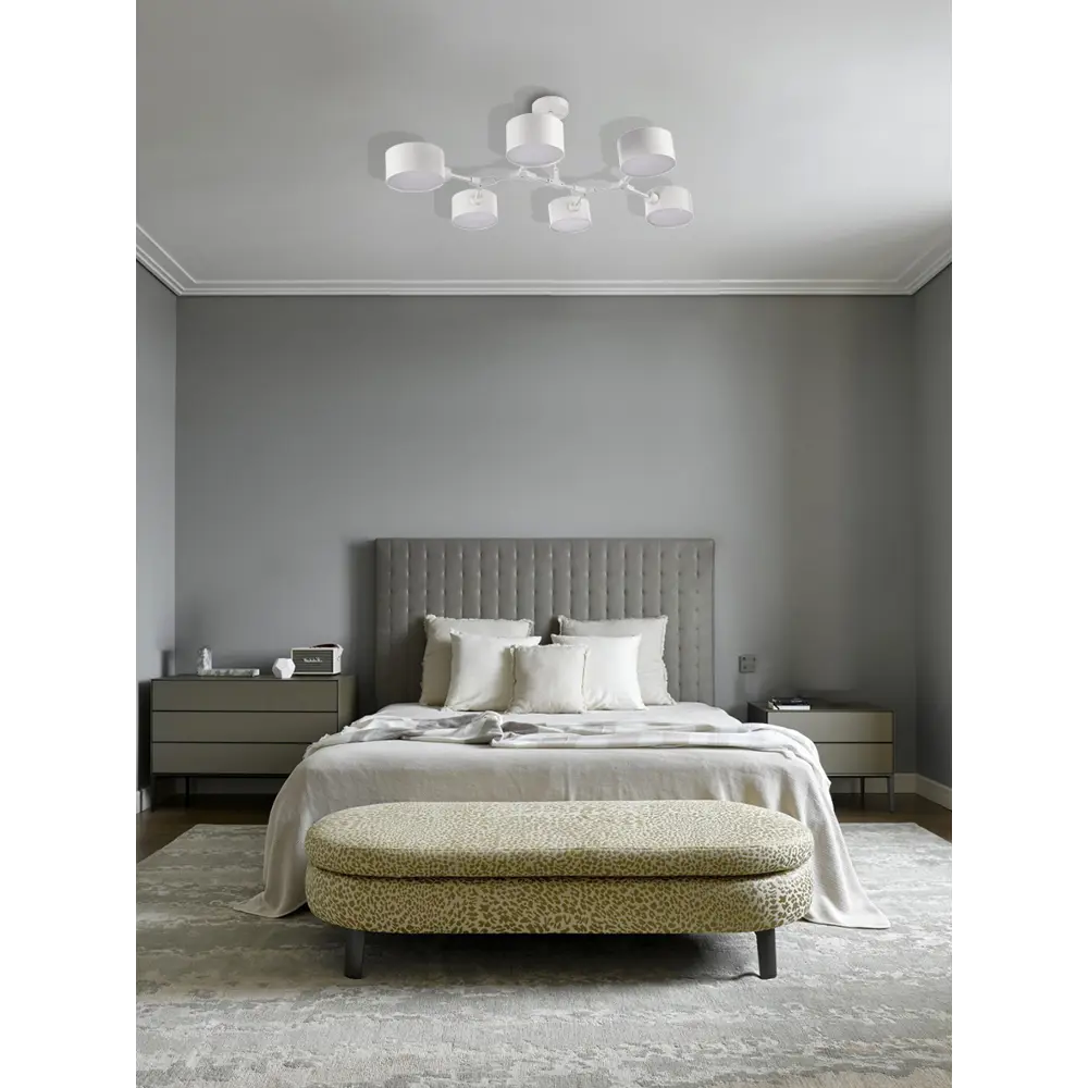 Фото 11 Люстра на штанге Lamplandia Bekker White L1314, 6 ламп, 20 м², цвет белый Фото 11 Люстра на штанге Lamplandia Bekker White L1314, 6 ламп, 20 м², цвет белый