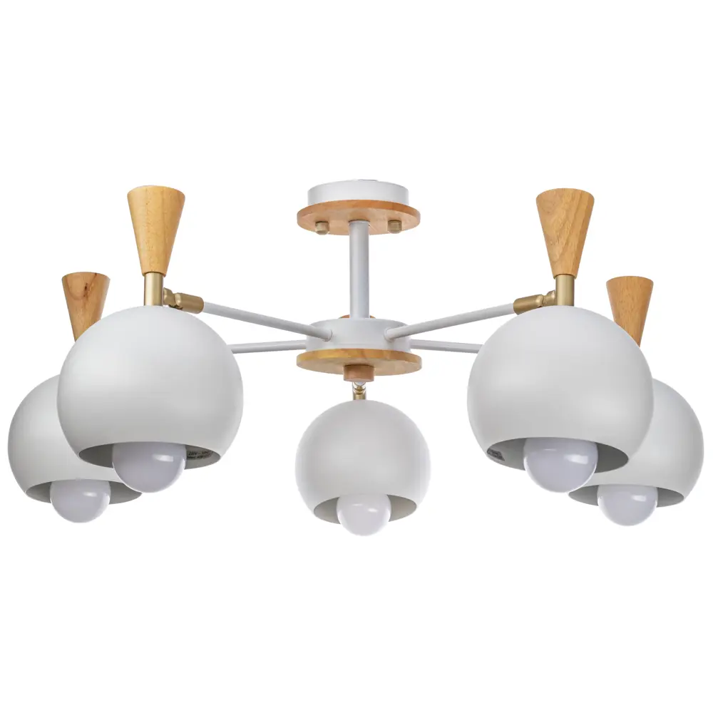 Фото Люстра L1161-5 Morila white 5xЕ27x40 Вт цвет белый Фото Люстра L1161-5 Morila white 5xЕ27x40 Вт цвет белый