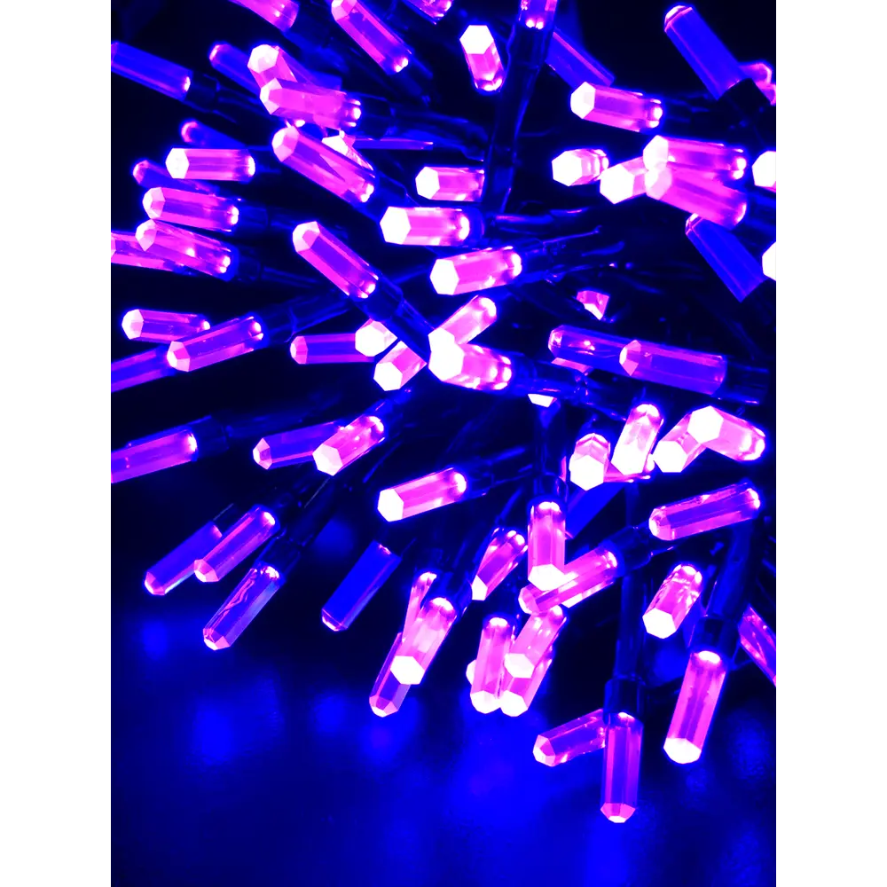 Фото 2 Электрогирлянда Магия Праздника Внутренний/наружный 200см 200LED Фиолетовый Фото 2 Электрогирлянда Магия Праздника Внутренний/наружный 200см 200LED Фиолетовый