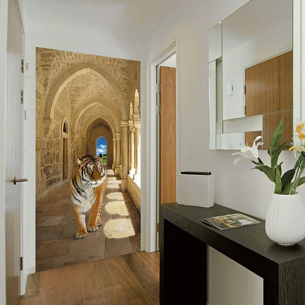 Фото 2 Фотообои Тигр x5 Премиум дверные ТП 3л 97x204 см