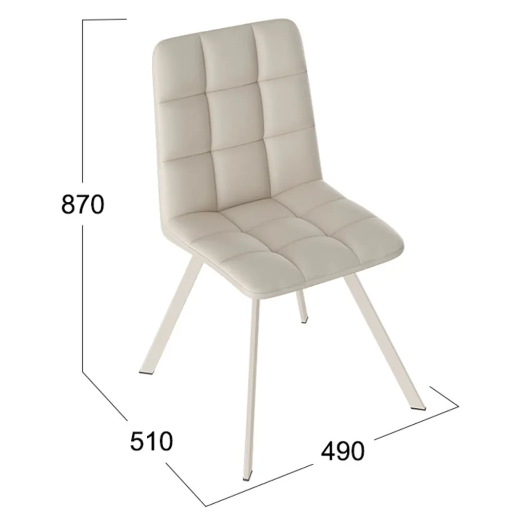 Фото 2 Кухонный стул ТриЯ металл искусственная кожа бежевый, 175181