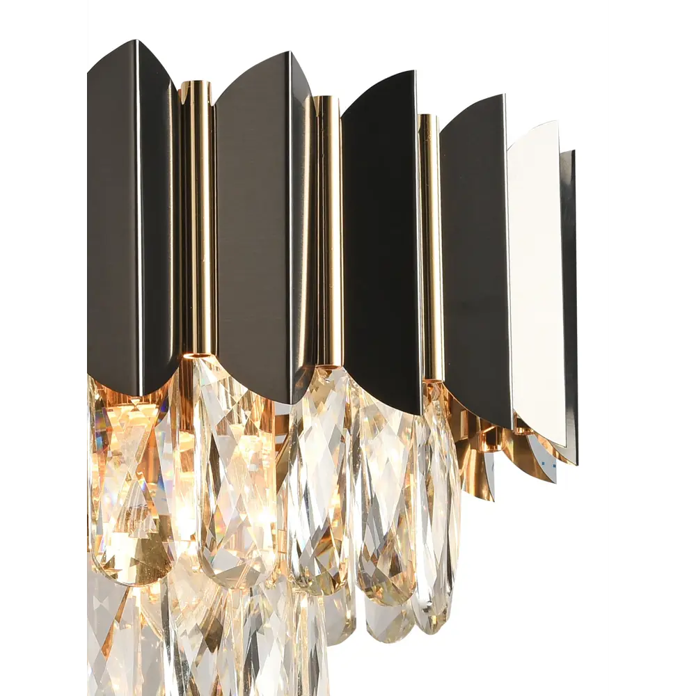 Фото 2 Люстра потолочная хрустальная Natali KovaltsEva Darian II 81448-5C Gold Black 5 ламп 16 м² цвет золотой Фото 2 Люстра потолочная хрустальная Natali KovaltsEva Darian II 81448-5C Gold Black 5 ламп 16 м² цвет золотой