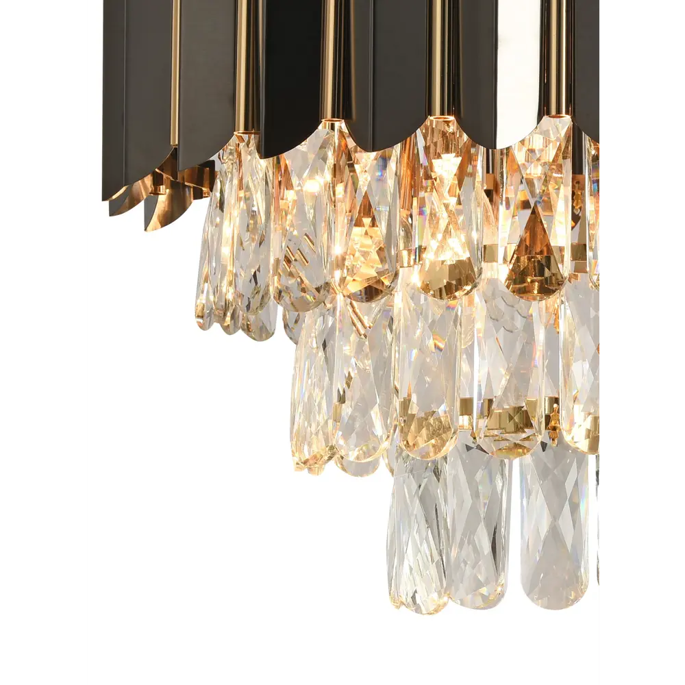 Фото 3 Люстра потолочная хрустальная Natali KovaltsEva Darian II 81448-5C Gold Black 5 ламп 16 м² цвет золотой Фото 3 Люстра потолочная хрустальная Natali KovaltsEva Darian II 81448-5C Gold Black 5 ламп 16 м² цвет золотой