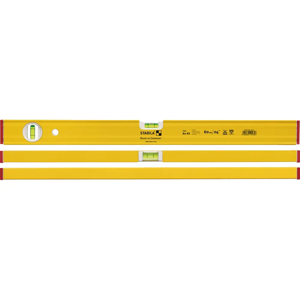 Фото 2 Уровень пузырьковый Stabila 80 см 1 вертикальный 1 горизонтальный тип 80АS Фото 2 Уровень пузырьковый Stabila 80 см 1 вертикальный 1 горизонтальный тип 80АS