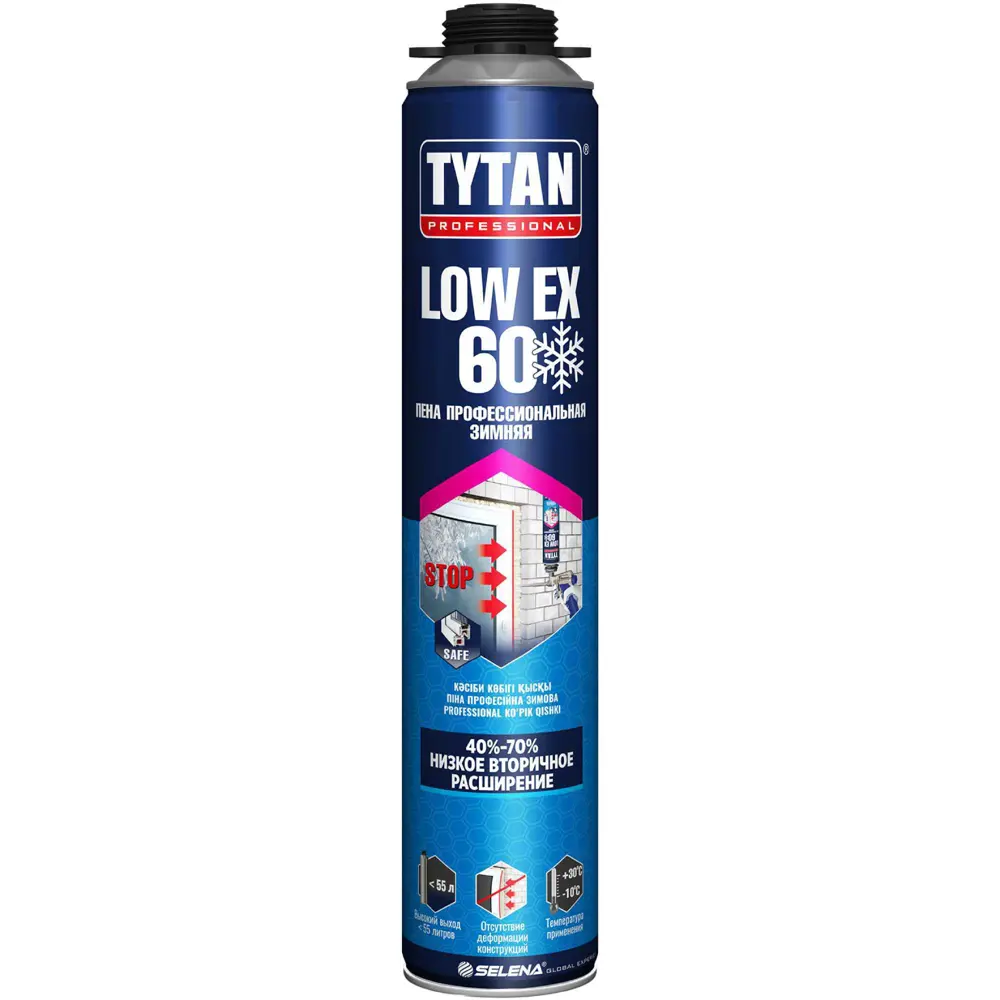 Фото Пена монтажная профессиональная Tytan Low Ex 60 зимняя 750 мл Фото Пена монтажная профессиональная Tytan Low Ex 60 зимняя 750 мл